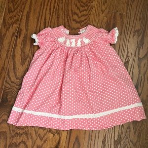 Smocked bunny dress 2T